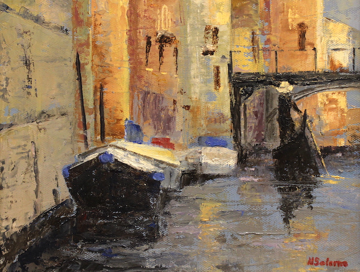 Nick Salerno, "Venetian Canal", acrylic, $300