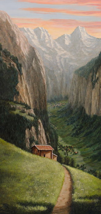 Len Swec, "Alpine Path", acrylic, $2,200