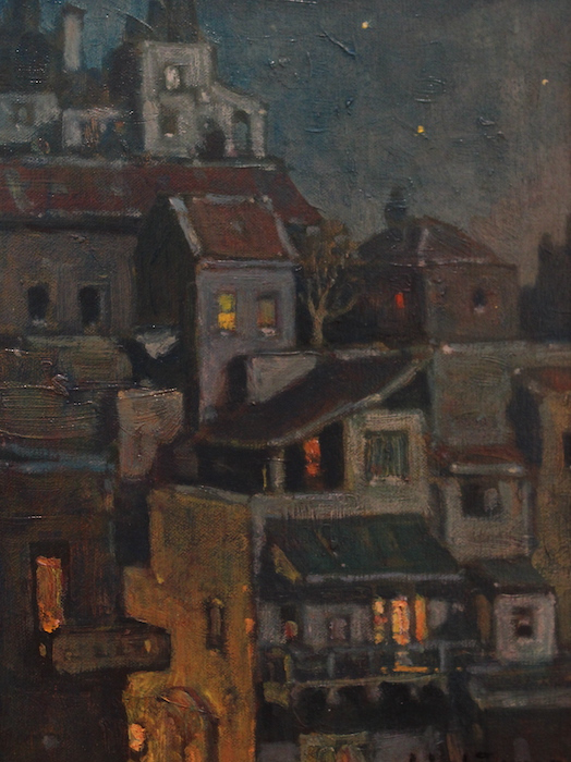 John C. Traynor, "Rooftops, Nazareth", oil, $3,900