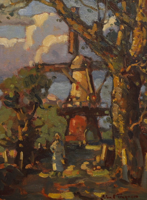 John C. Traynor, "Windmills, DeKoe Vere", oil, $3,900