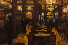 Sarah Stifler Lucas, "Buenos Aires Bistro", oil, $2,900