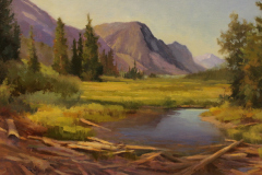 Barbara Maiser, "Mountain Meadow", oil, $1,300