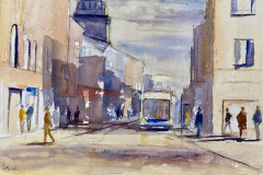 Lisa Miceli, "Afternoon, High Street, Oxford, England", watercolor, $500