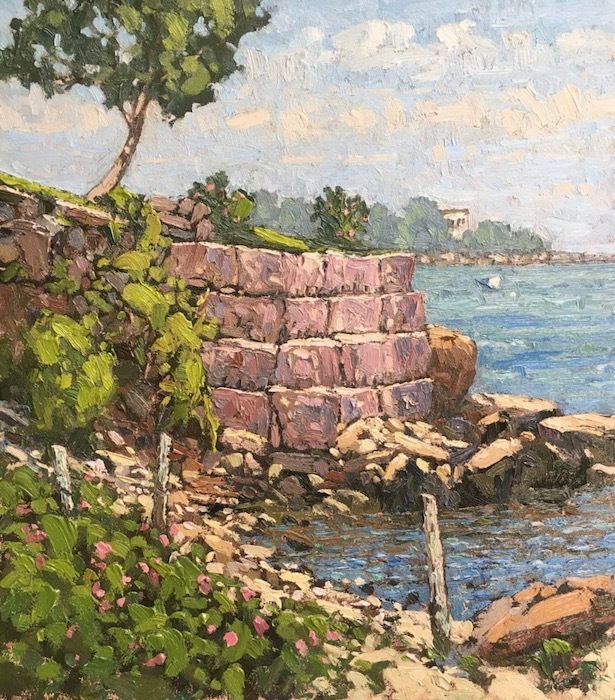 Laurino_Jim_Trolley-Point-Seawall_oil_16x14_1700