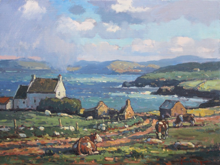 Traynor-John_GrazingByTheBay_oil