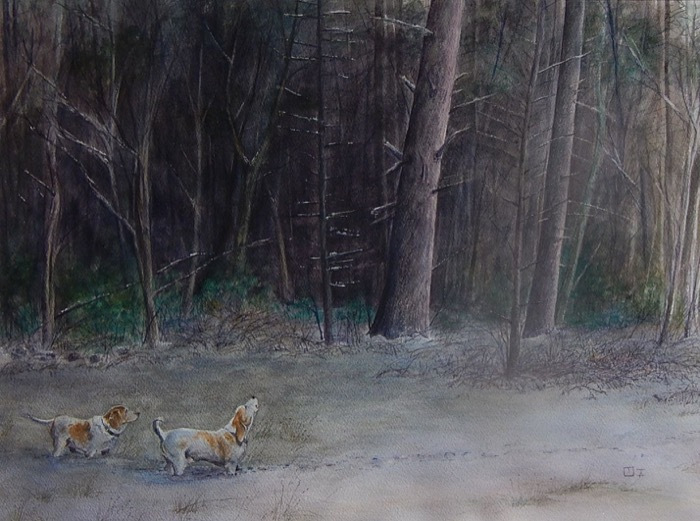 MelloLawrence_BellaHotontheTrail_watercolor4800_22_5x17