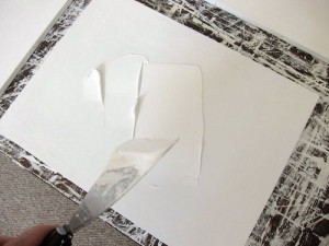 gesso and knife