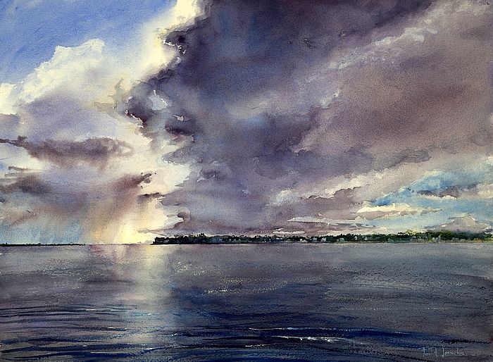 Paul Loescher Approaching Storm Watercolor