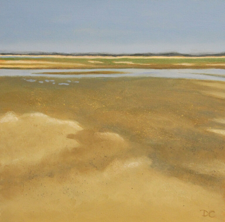 Diane Chandler, Sandy Beach, oil, 6x6