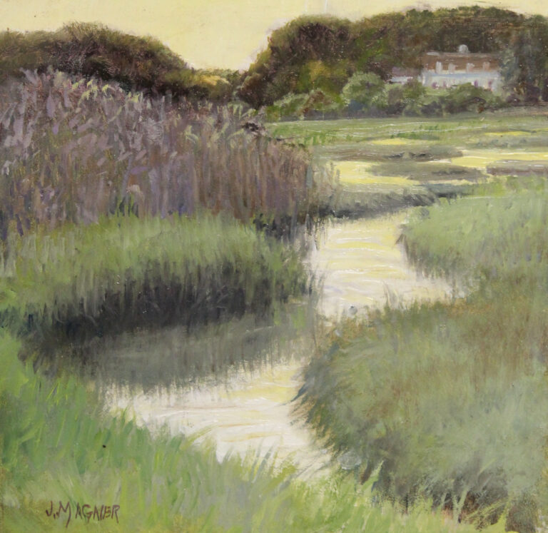 Jim Magner, "Marsh View", oil, 6x6
