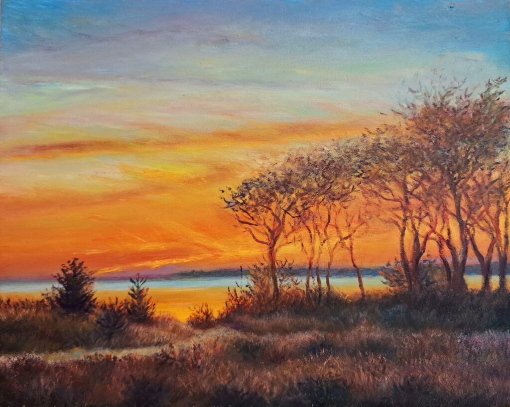 Melissa Imossi, "Sunset at Hammonasset"