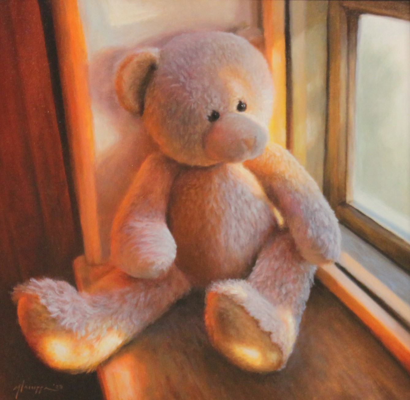 Mike Laiuppa, "Sunbathed Fluff", oil
