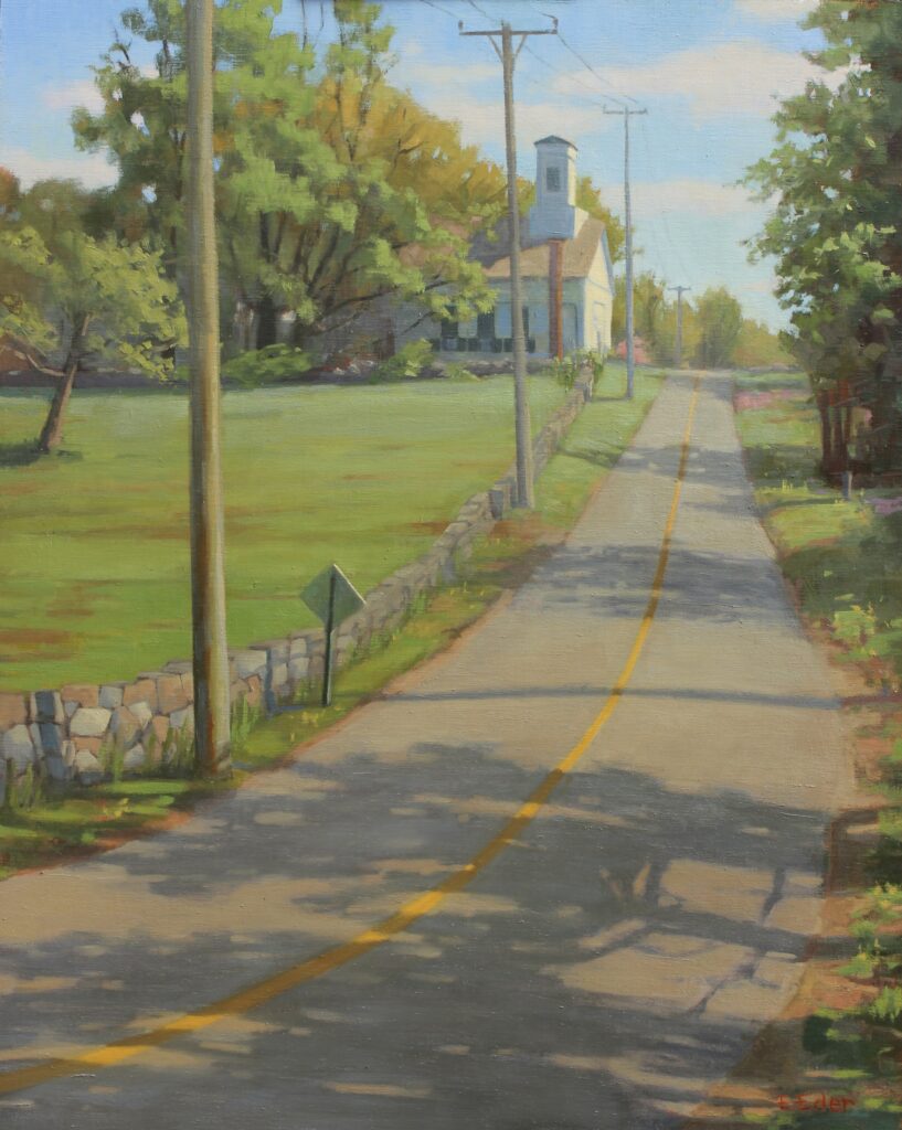 Eileen Eder, "Spring, Grassy Hill Road", Oil, 16 x 20"