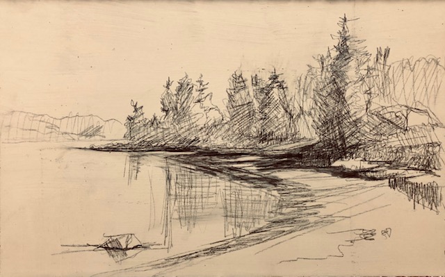 Howard Park, "Knox Preserve", Pencil Sketch