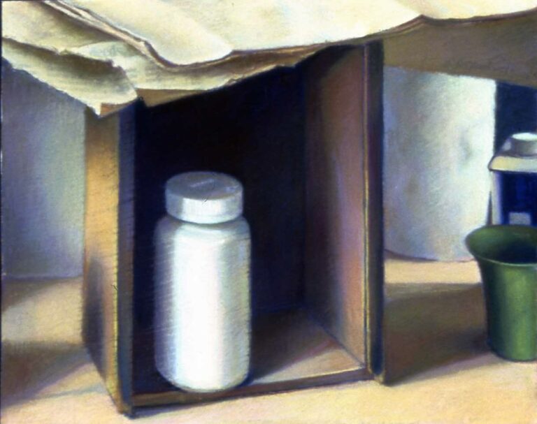 Nancy Gladwell, "Things", pastel, collage and ink transfer