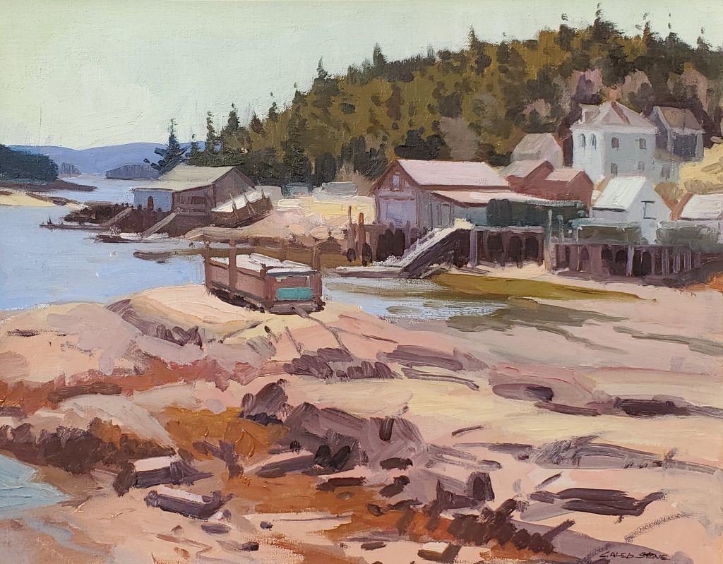 Caleb Stone, "Hutchinson Cove Stonington ME", oil, 16x20, $2800