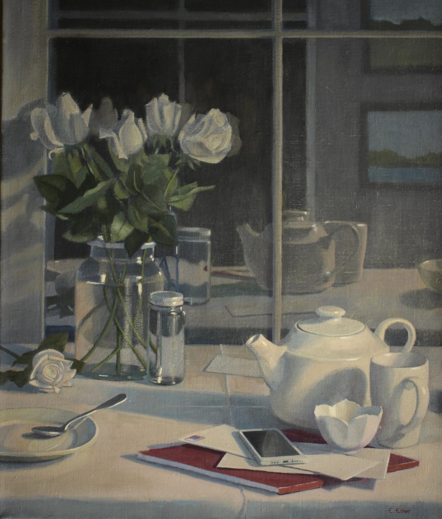 Eileen Eder, "Evening Mail", oil