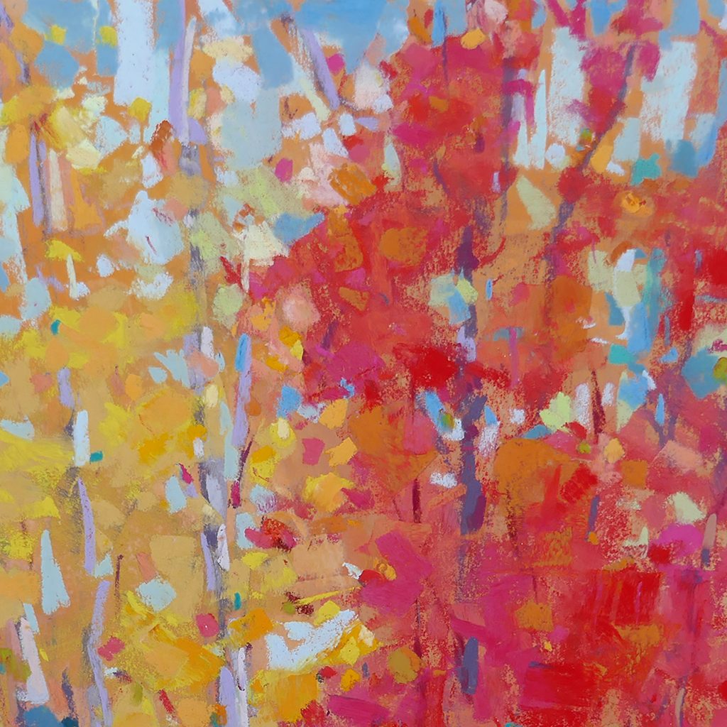 Diana Rogers, "Birch and Maple Autumn Palette", pastel