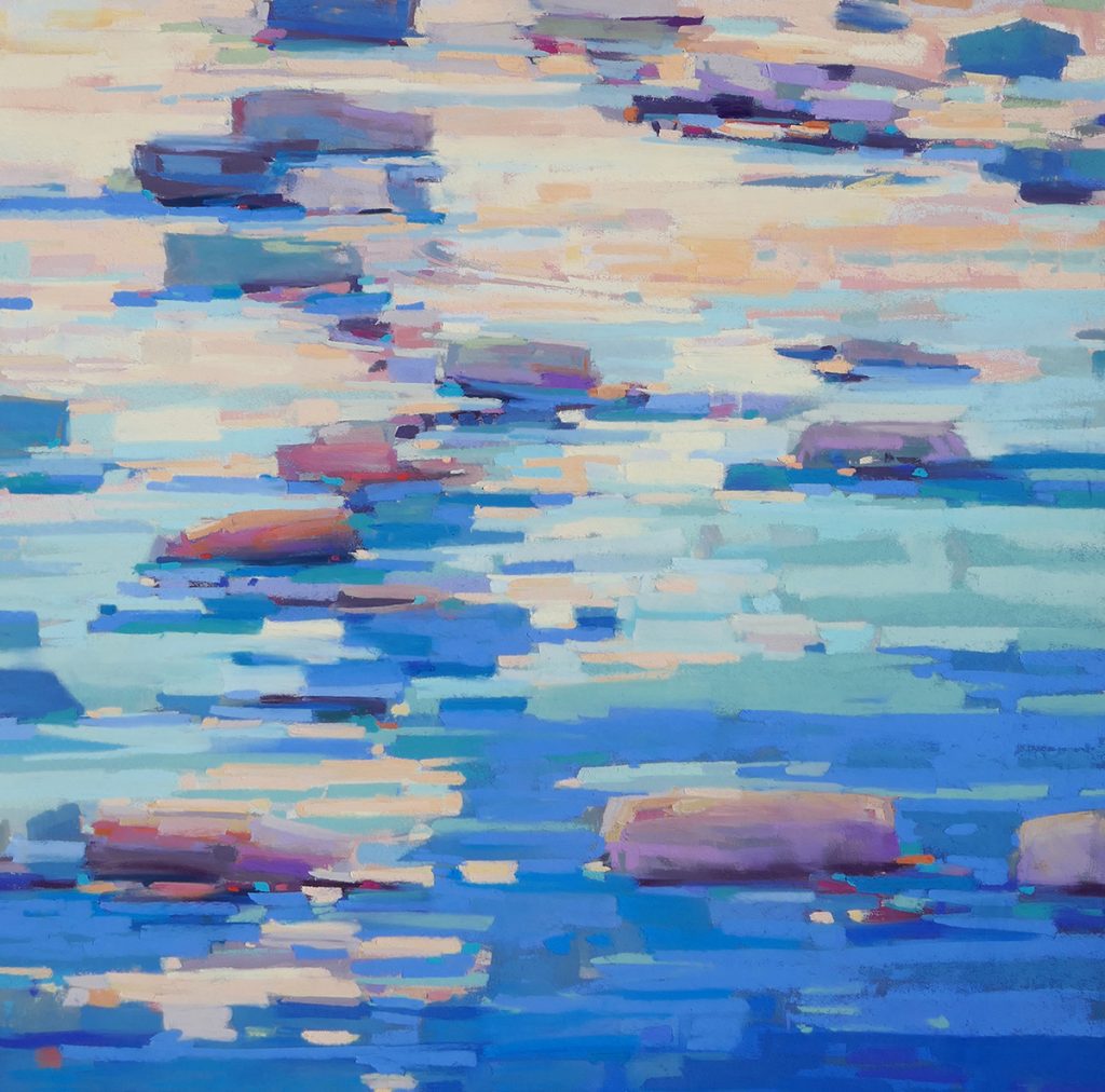 Diana Rogers, "Meandering Currents, Low Tide", pastel