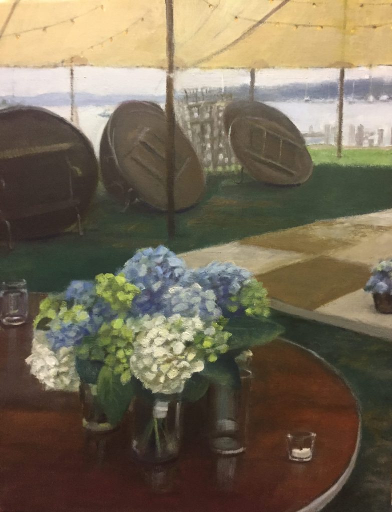 Catherine Puccio, "The Party's Over", Oil