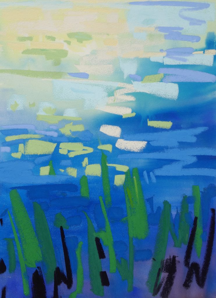 Diana Rogers, Morning Pond Color Notes, pastel