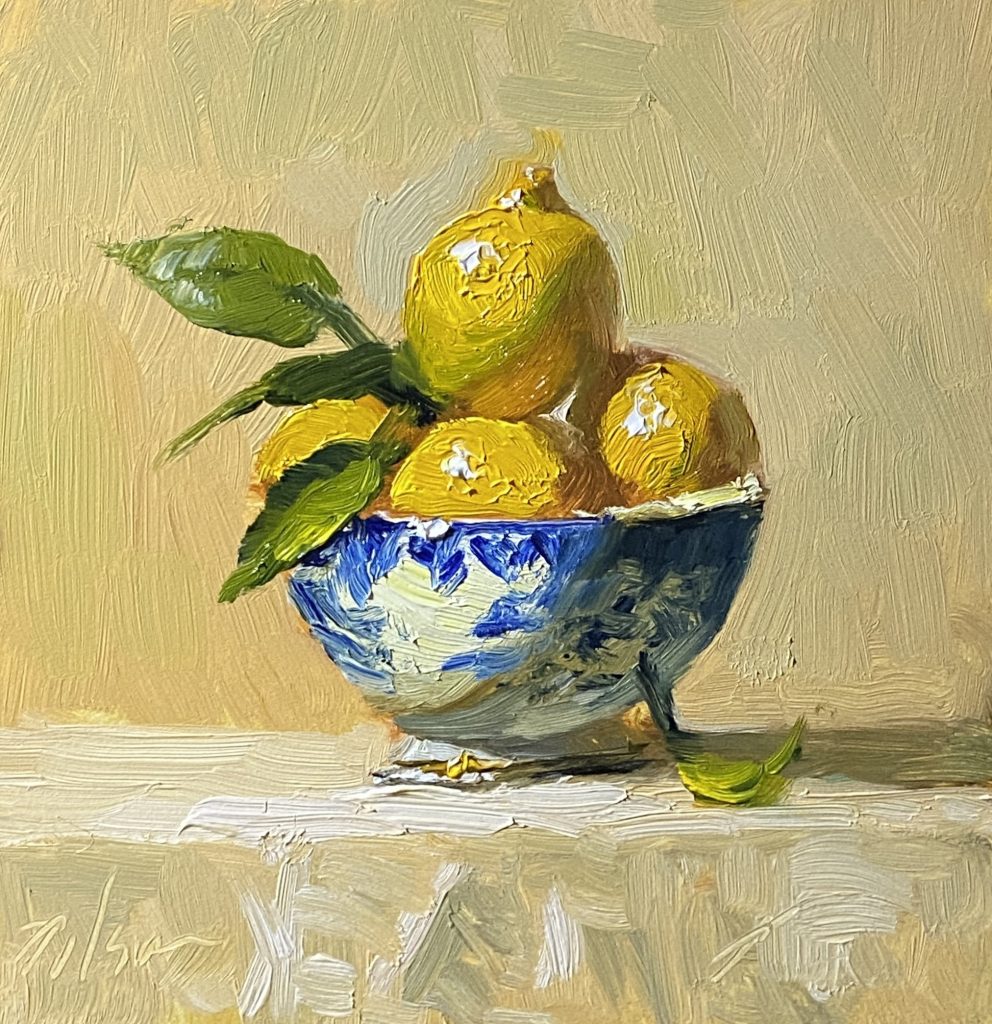 Kelli Folsom High-Key-Lemons-in-a-Blue-and-White-Bowl