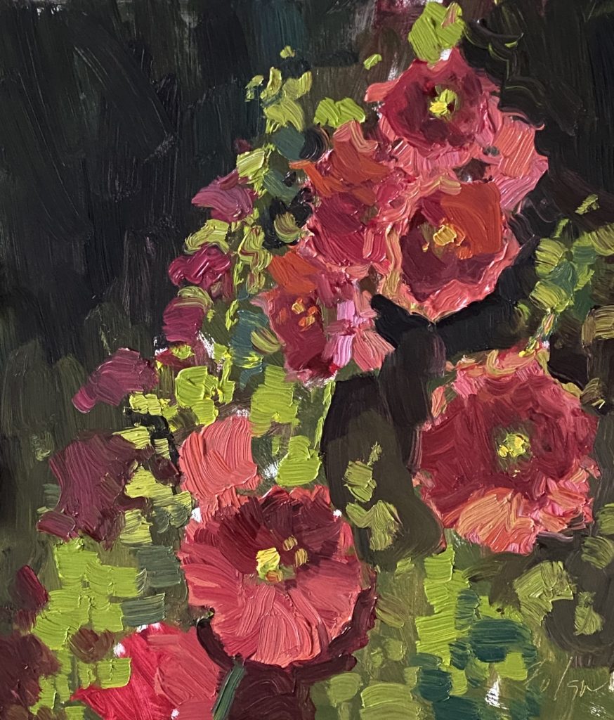 Kelli Folsom Hollyhocks (1)