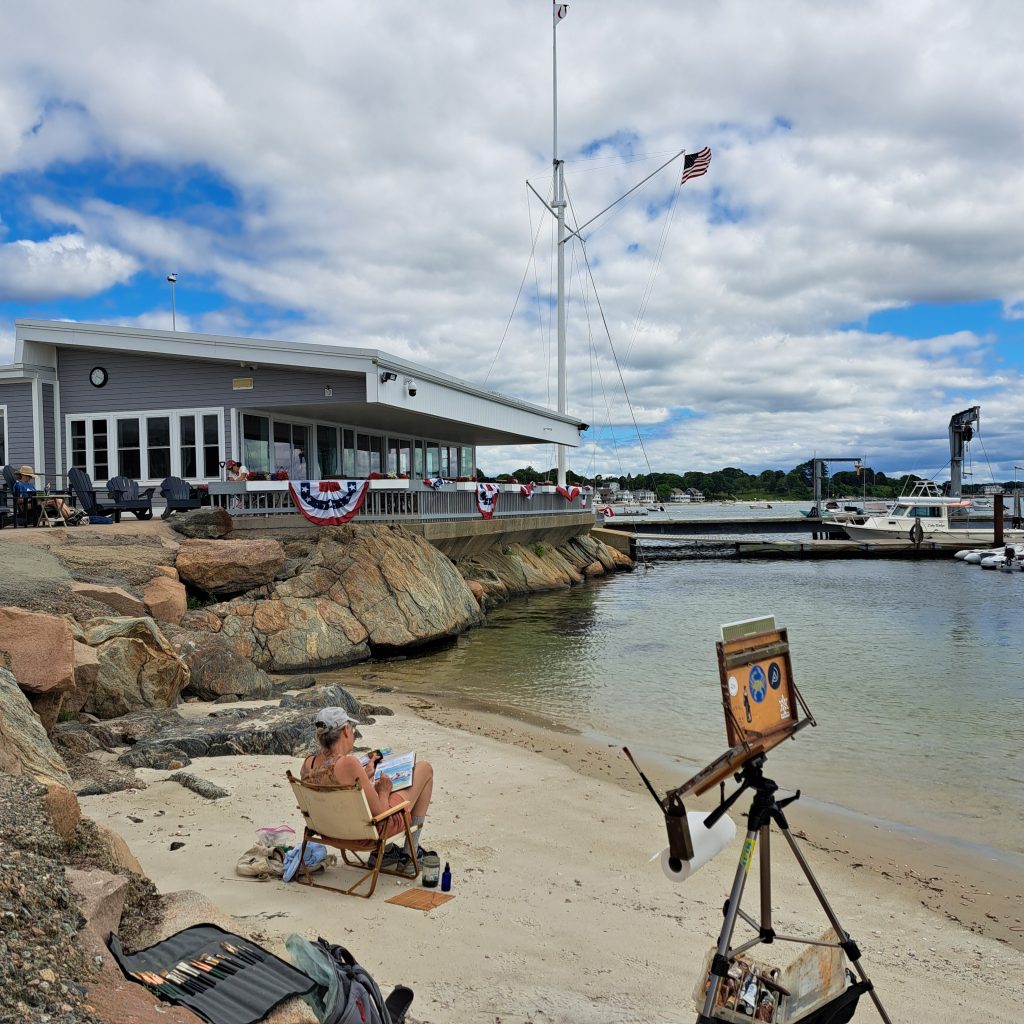 2026 plein air painters at Niantic Bay Yacht Club