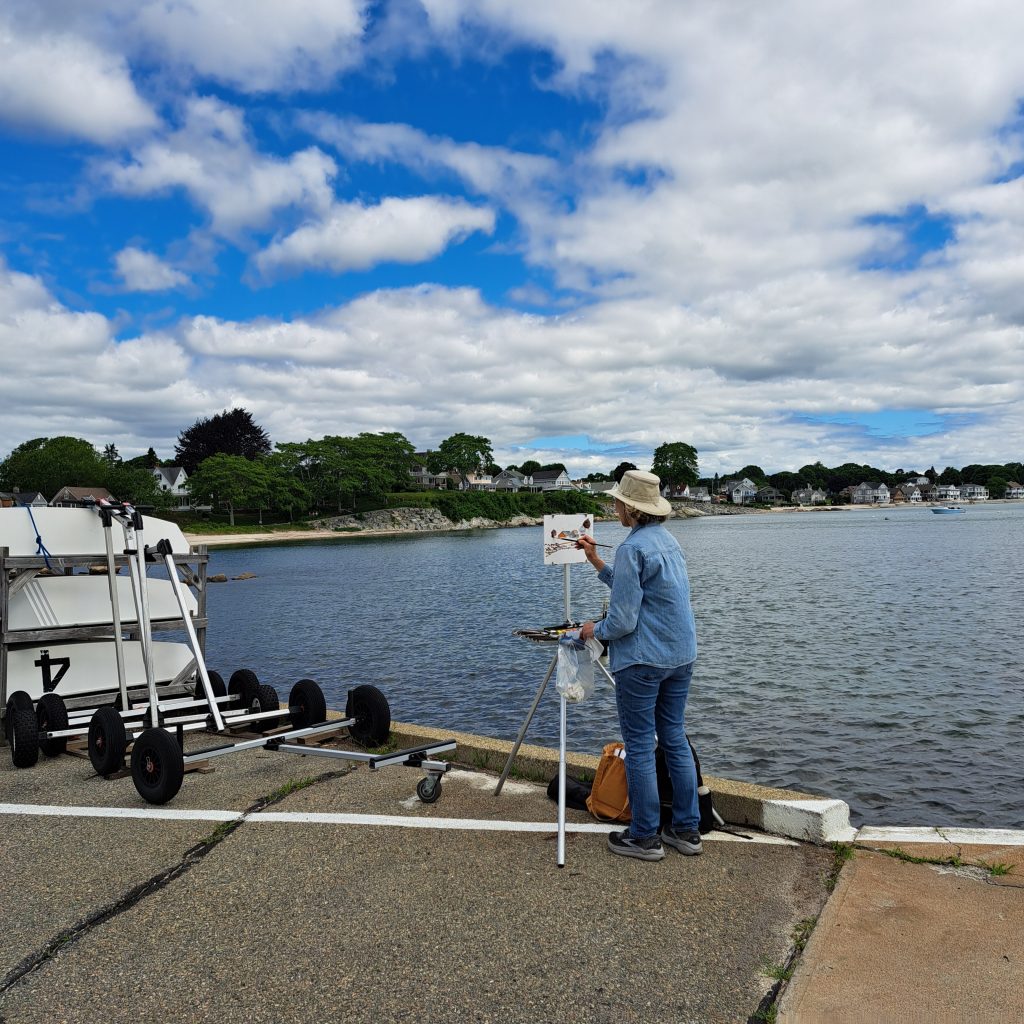 2026 plein air painters at Niantic Bay Yacht Club