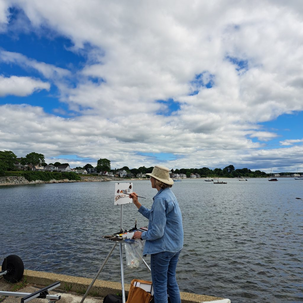 2026 plein air painters at Niantic Bay Yacht Club