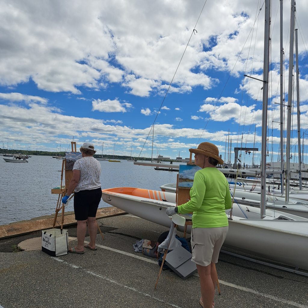 2026 plein air painters at Niantic Bay Yacht Club