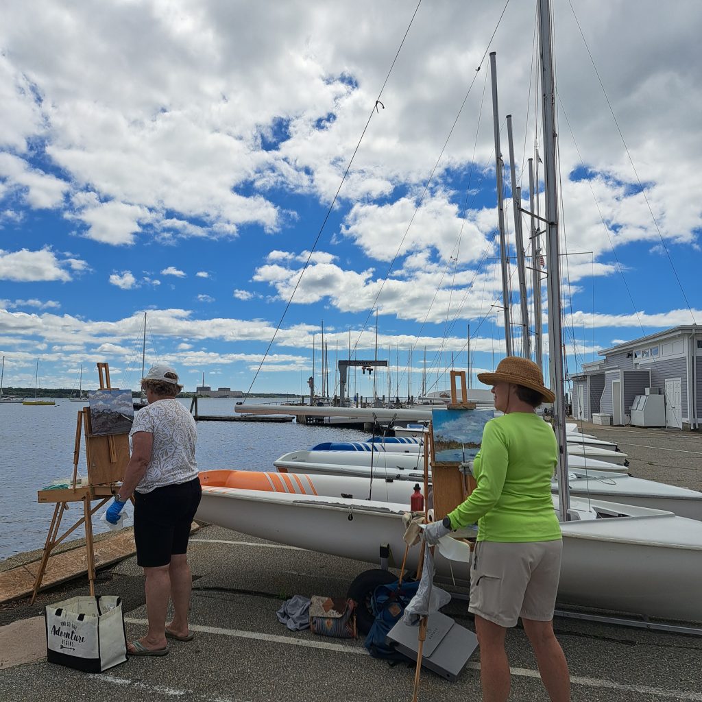 2026 plein air painters at Niantic Bay Yacht Club