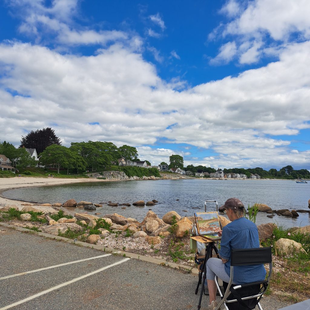 2026 plein air painters at Niantic Bay Yacht Club