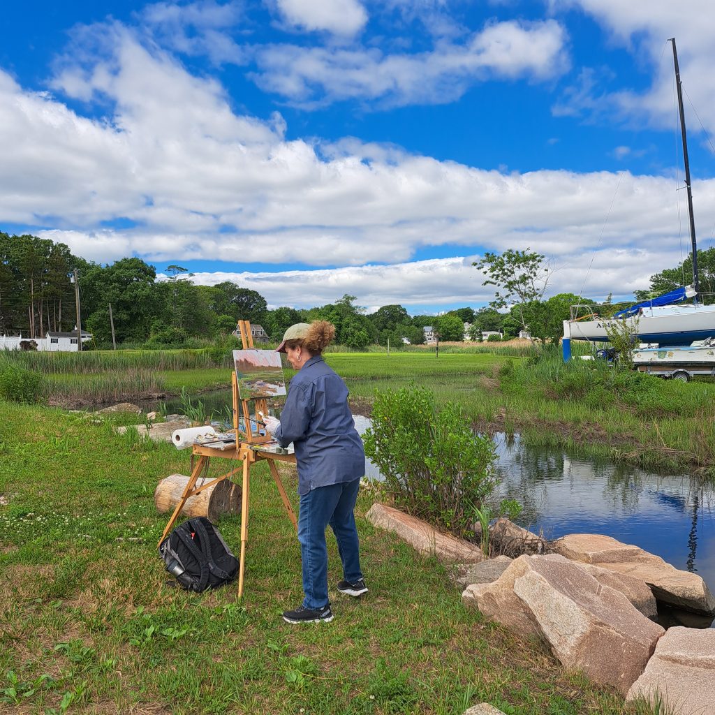 2026 plein air painters at Niantic Bay Yacht Club