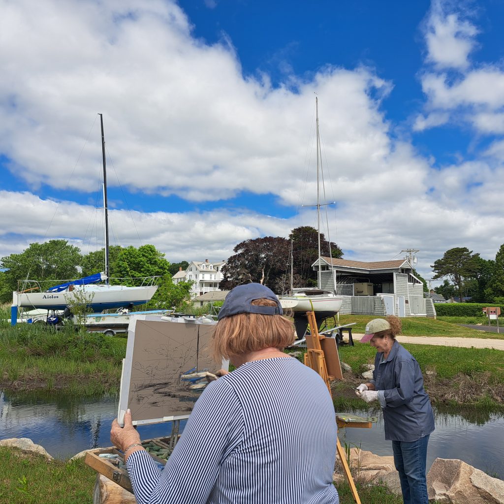2026 plein air painters at Niantic Bay Yacht Club