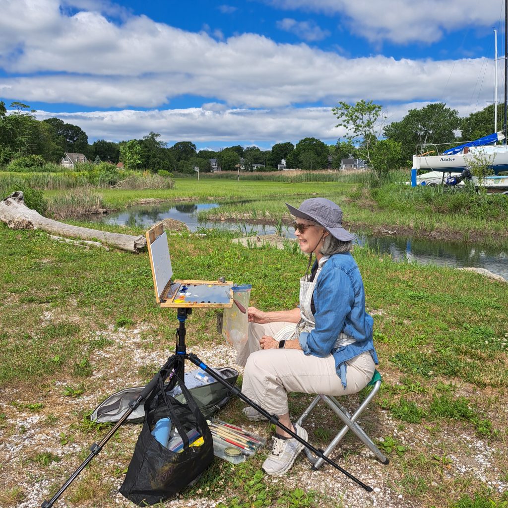 2026 plein air painters at Niantic Bay Yacht Club