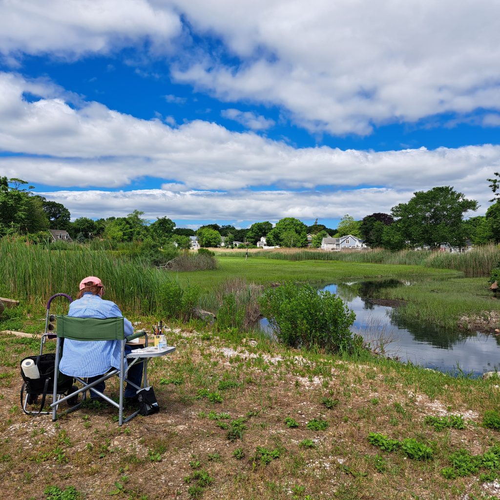 2026 plein air painters at Niantic Bay Yacht Club