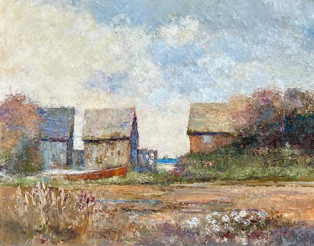 The Beach Houses, oil on canvas Lisa Miceli
