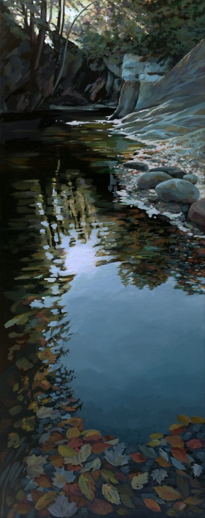 Dina Belyayeva, The Secret Swimming Hole, Acrylic, 40x16 inches, $3000