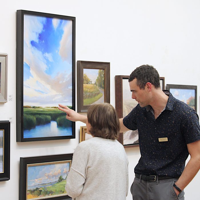 Paul Michael, LAA Gallery Dir, and a Patron Paul Michael, LAA Gallery Dir, and a Patron